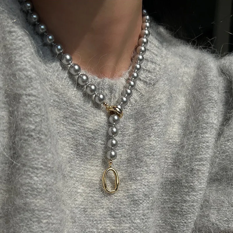 Elegante Vintage Perlen Damen Halskette mit Quaste - Image 12