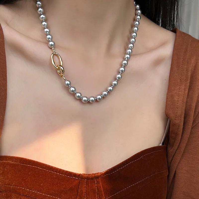 Elegante Vintage Perlen Damen Halskette mit Quaste - Image 13