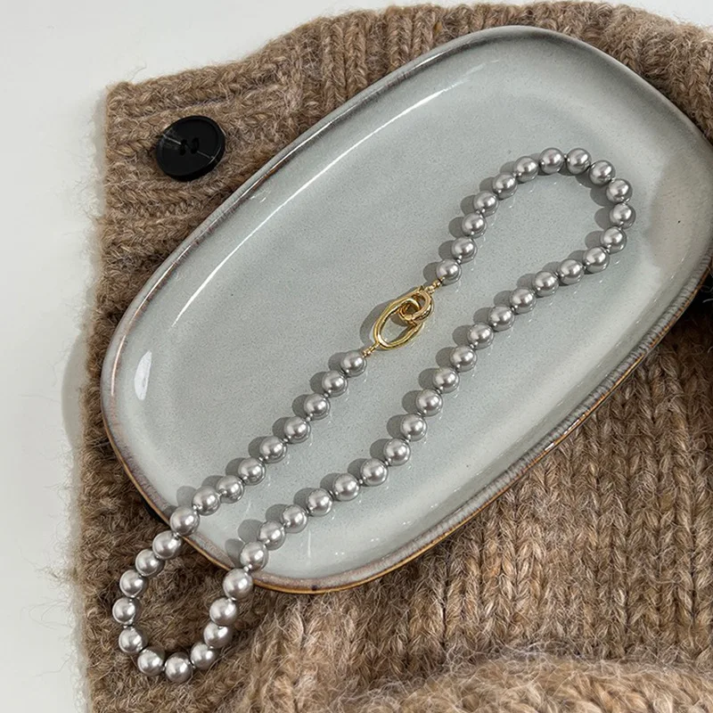 Elegante Vintage Perlen Damen Halskette mit Quaste - Image 17