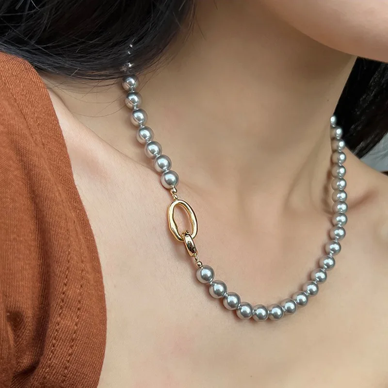 Elegante Vintage Perlen Damen Halskette mit Quaste - Image 2