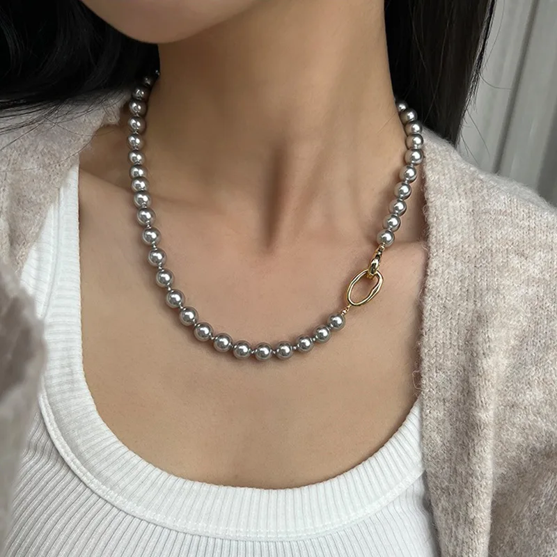 Elegante Vintage Perlen Damen Halskette mit Quaste - Image 4