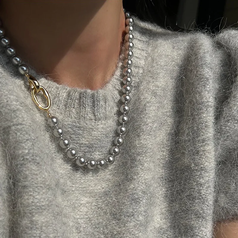 Elegante Vintage Perlen Damen Halskette mit Quaste - Image 5