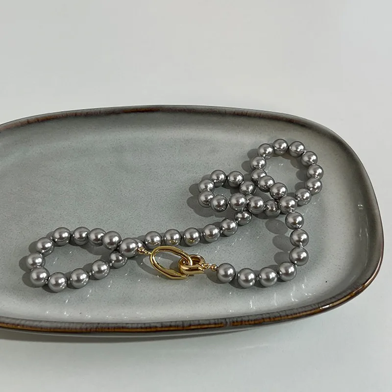 Elegante Vintage Perlen Damen Halskette mit Quaste - Image 6