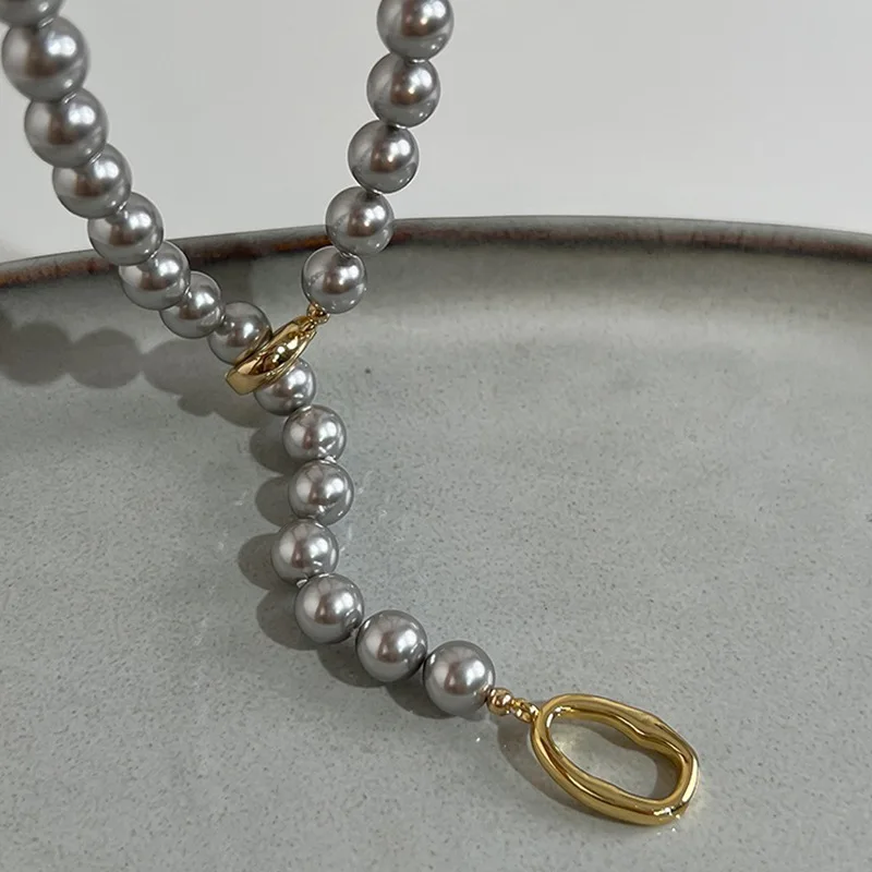 Elegante Vintage Perlen Damen Halskette mit Quaste - Image 8