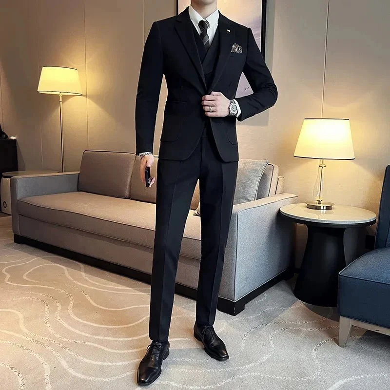 Eleganter 3-teiliger Hochzeitsgast-Anzug für Herren | mit Weste - Image 3