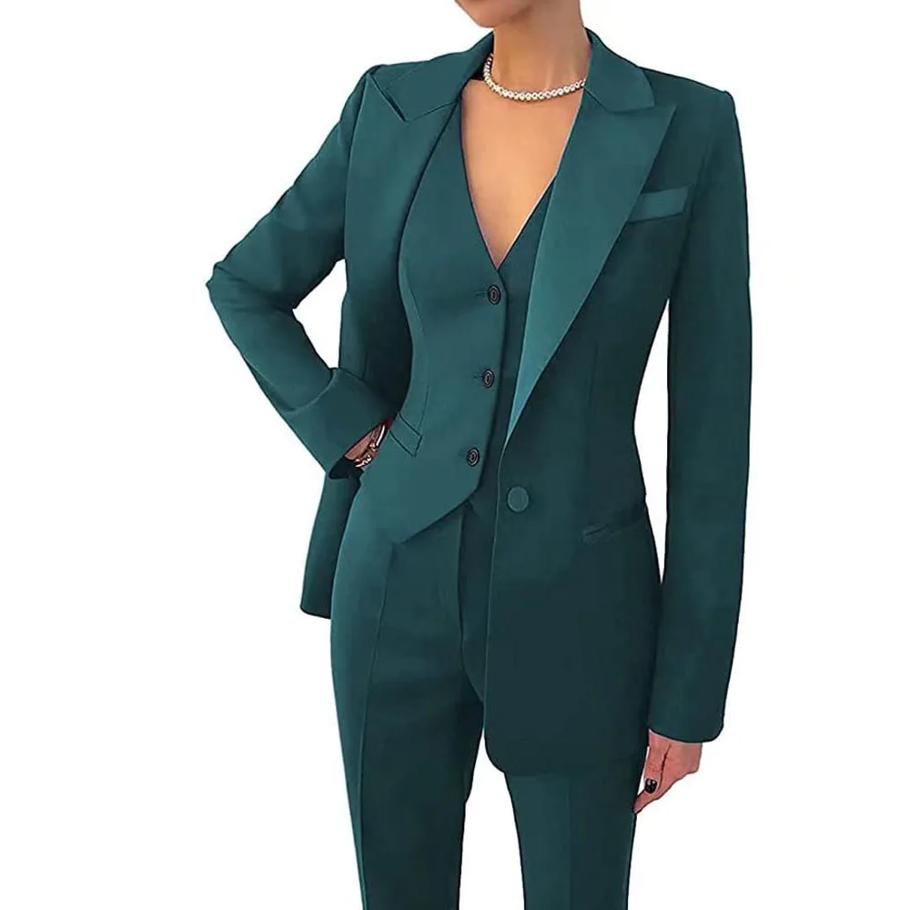 Eleganter Damen 3-Teiler Business Hosenanzug mit Weste - Image 4