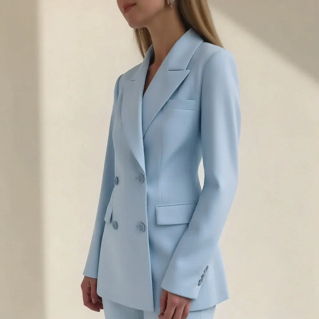 Eleganter Damen Hosenanzug mit Doppelreiher - Image 2