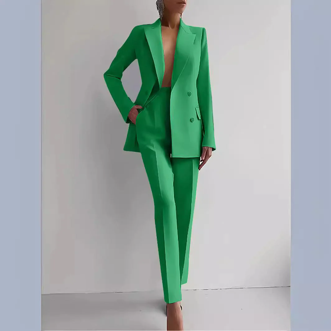 Eleganter Damen Hosenanzug mit Doppelreiher - Image 9