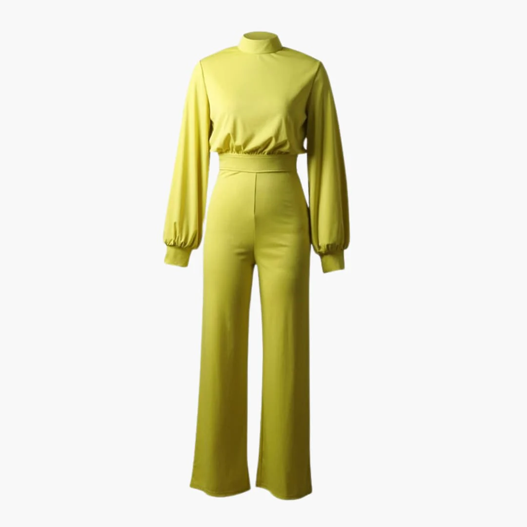 Eleganter Damen Jumpsuit - Bequemer Stil mit halbem Kragen - Image 3
