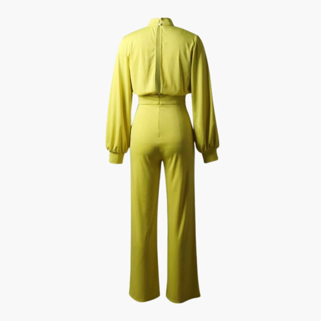 Eleganter Damen Jumpsuit - Bequemer Stil mit halbem Kragen - Image 4