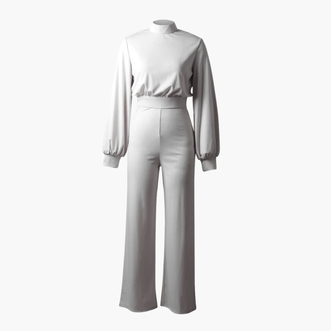 Eleganter Damen Jumpsuit - Bequemer Stil mit halbem Kragen - Image 6