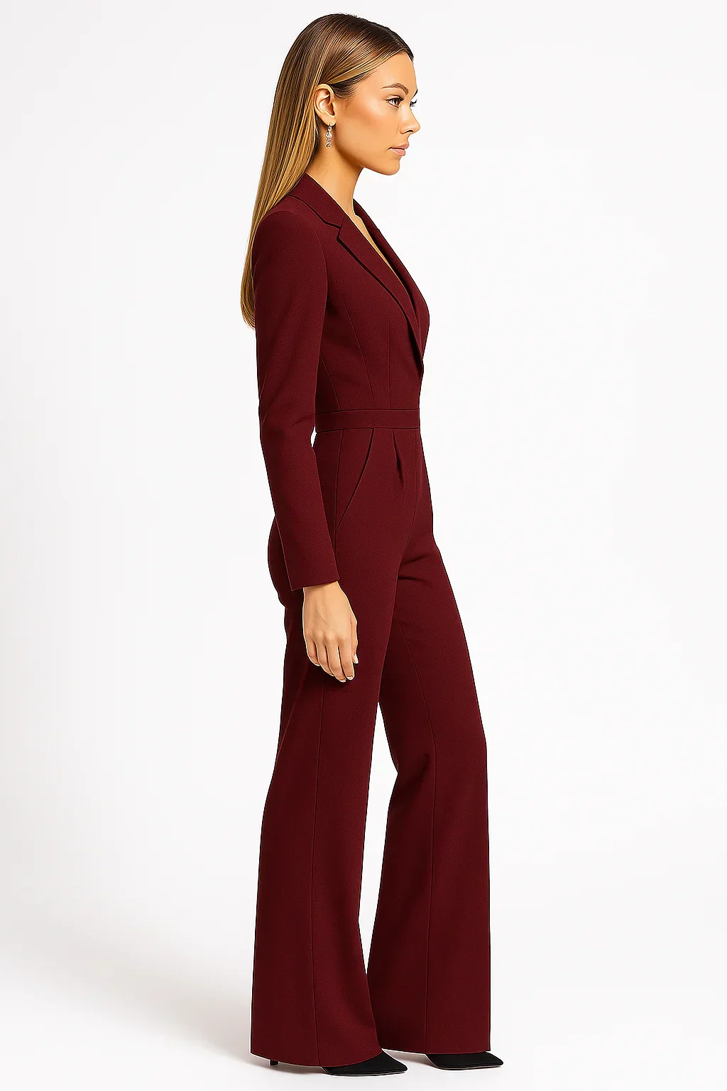 Bettina | Damen Eleganter Jumpsuit V-Ausschnitt Weite Beine – Jumpsuit Elegant 2026 - Image 2