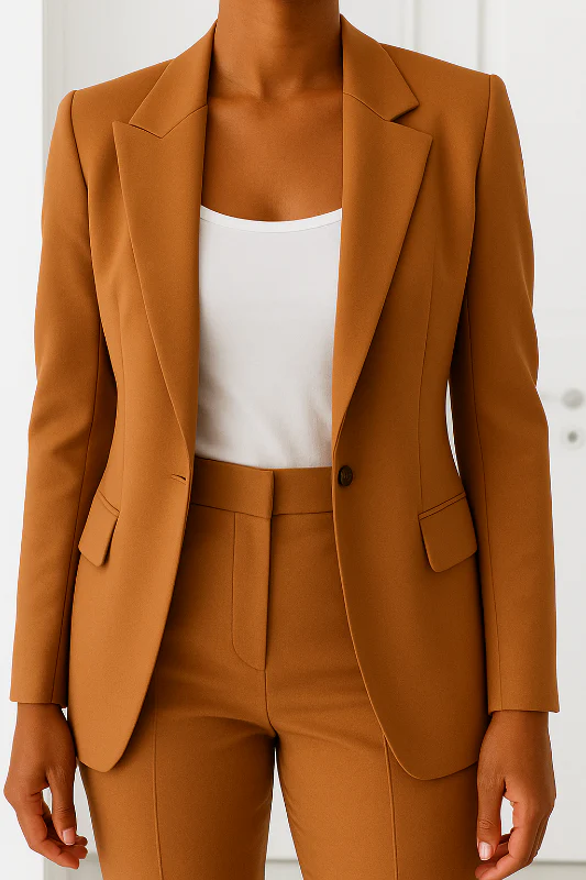 Eleganter Damenanzug für formelle Anlässe – Maßgeschneiderter Blazer mit mittelhoher Hose - Image 3