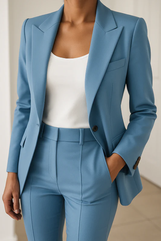 Eleganter Damenanzug für formelle Anlässe – Maßgeschneiderter Blazer mit mittelhoher Hose - Image 5