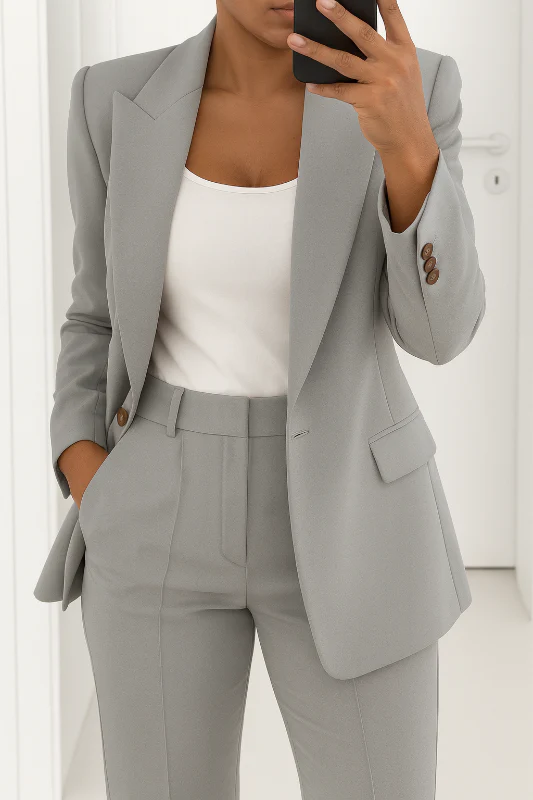 Eleganter Damenanzug für formelle Anlässe – Maßgeschneiderter Blazer mit mittelhoher Hose - Image 6