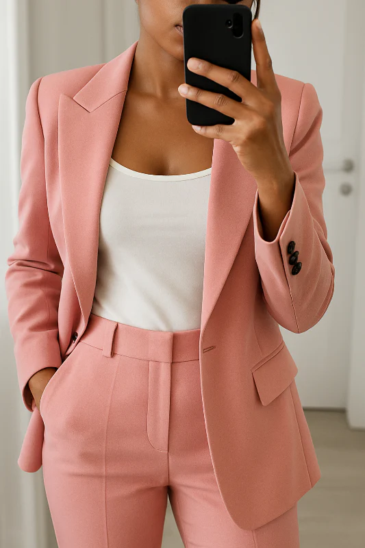 Eleganter Damenanzug für formelle Anlässe – Maßgeschneiderter Blazer mit mittelhoher Hose - Image 7