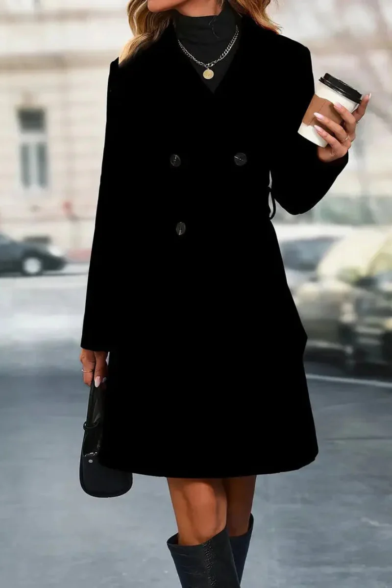 Eleganter doppelreihiger Trenchcoat für Damen | Lang - Image 7