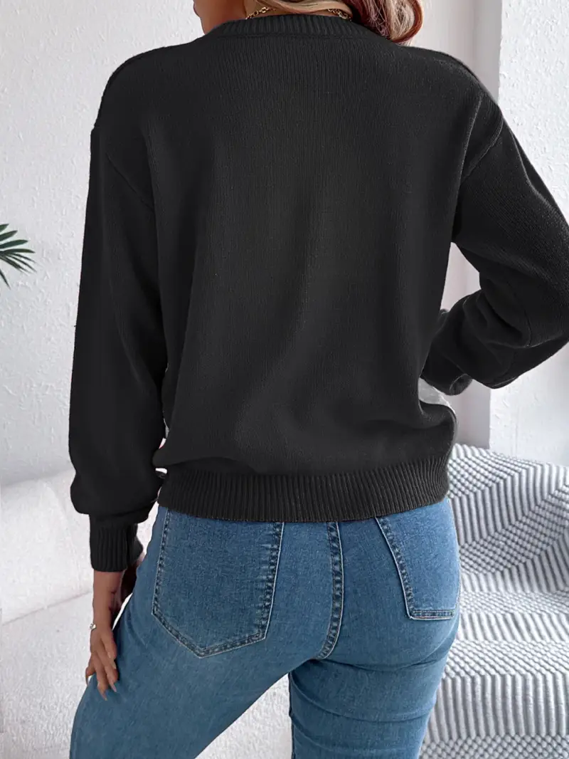 ELEGANTER FARBBLOCK RUNDHALS-PULLOVER | MODERNER STIL, KOMFORTABEL, VIELSEITIG - Image 2