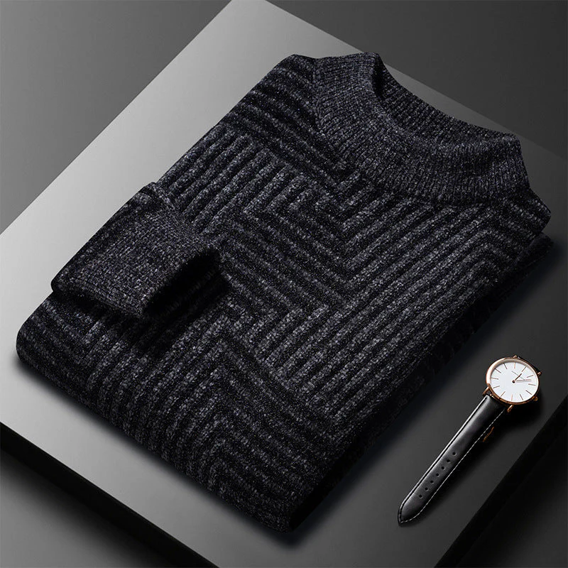 Eleganter gemusterter warmer Pullover für Männer - Lambert - Image 2