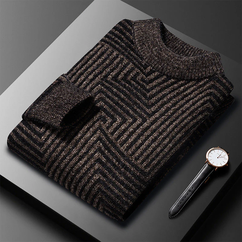 Eleganter gemusterter warmer Pullover für Männer - Lambert - Image 3