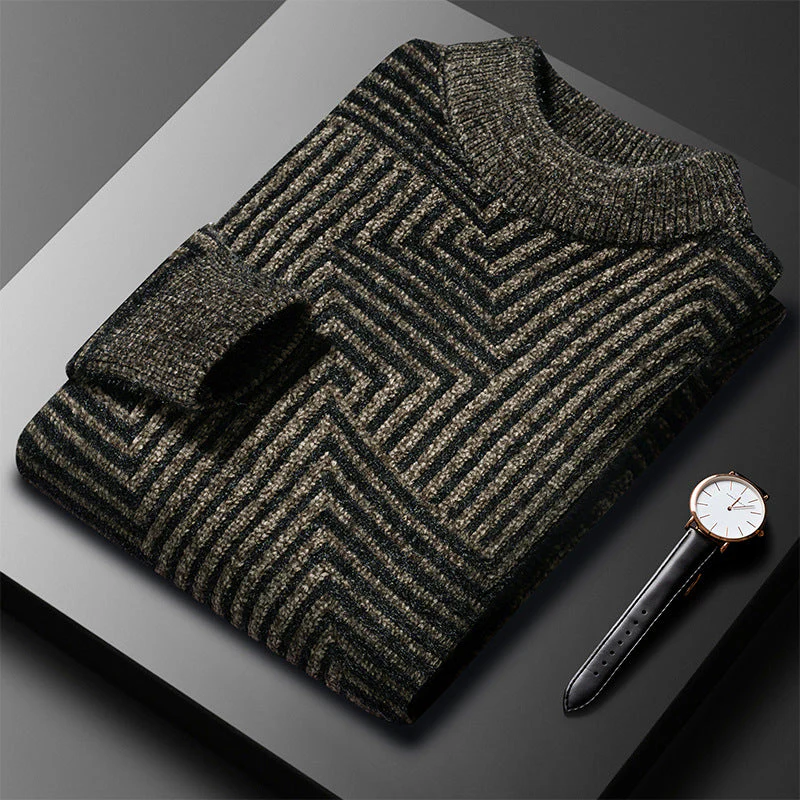 Eleganter gemusterter warmer Pullover für Männer - Lambert - Image 4
