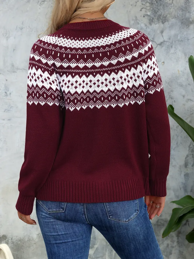 ELEGANTER GEOMETRISCHER MUSTER STRICKCARDIGAN | MODERNER STIL, KOMFORTABEL, VIELSEITIG - Image 2