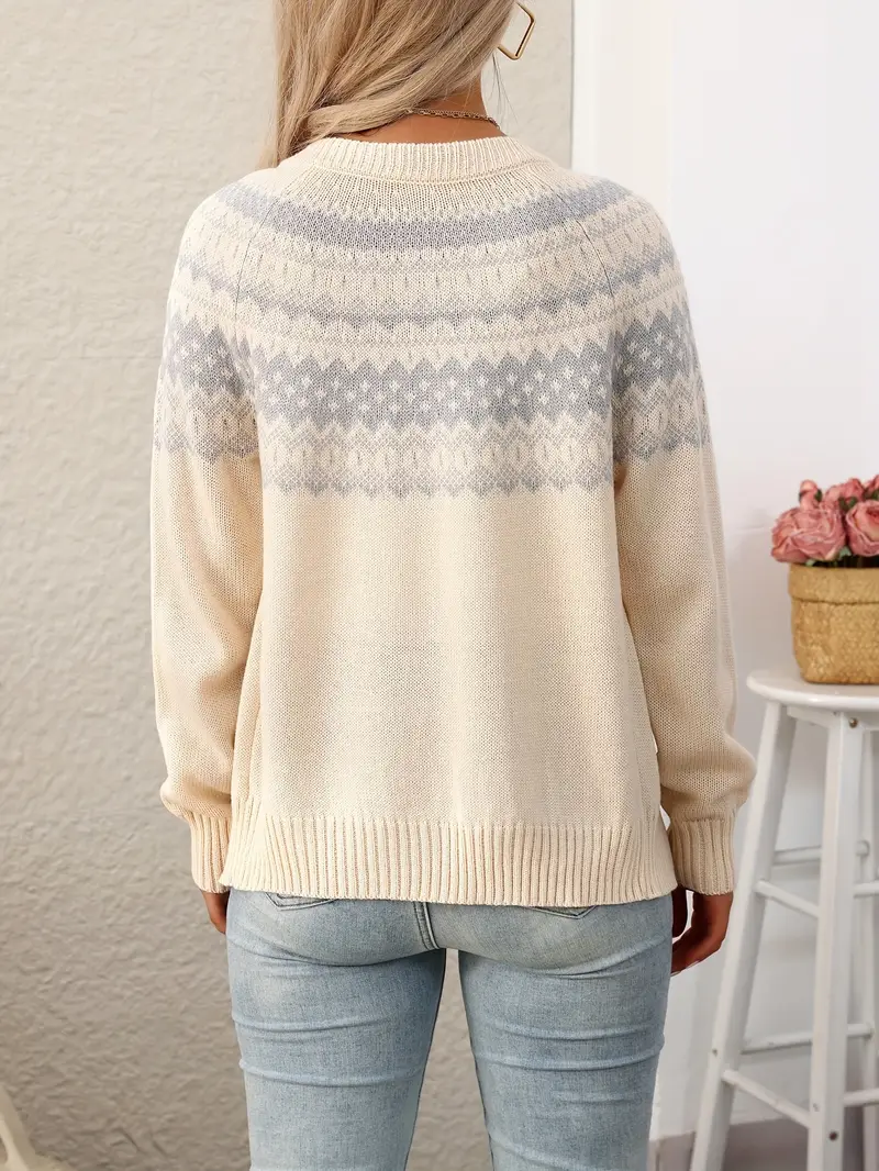 ELEGANTER GEOMETRISCHER MUSTER STRICKCARDIGAN | MODERNER STIL, KOMFORTABEL, VIELSEITIG - Image 4