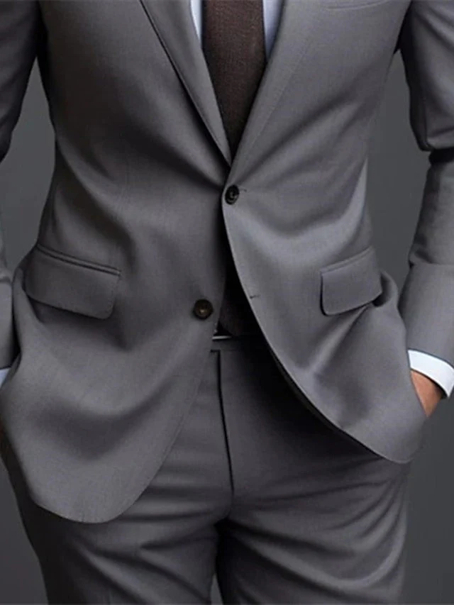 Eleganter Grauer Hochzeitsgast Anzug für Herren | Zweiteilig - Image 3