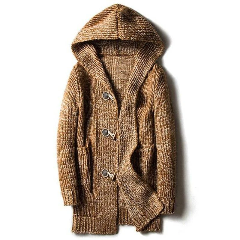 Eleganter Herren-Strickjacke mit Kapuze | Strick - Image 6