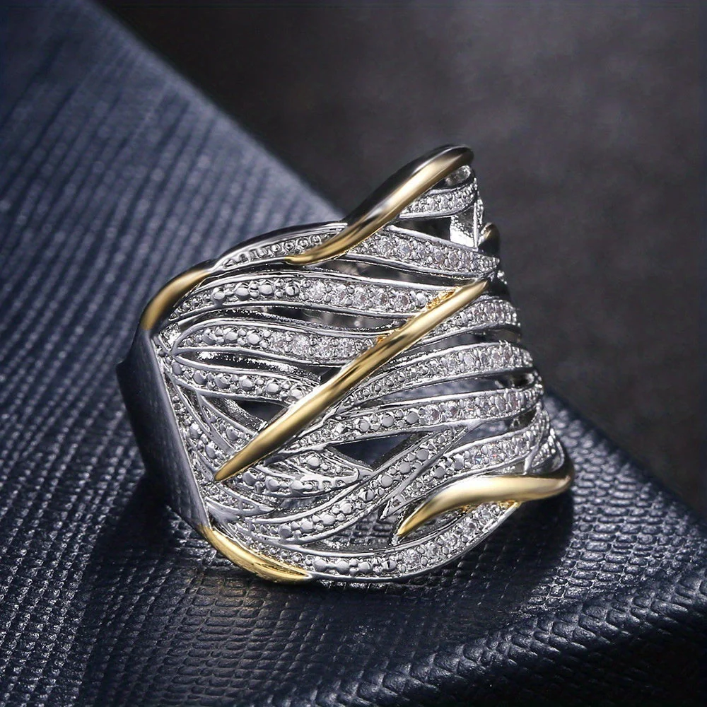 Eleganter mehrlagiger gedrehter Ring - Image 2