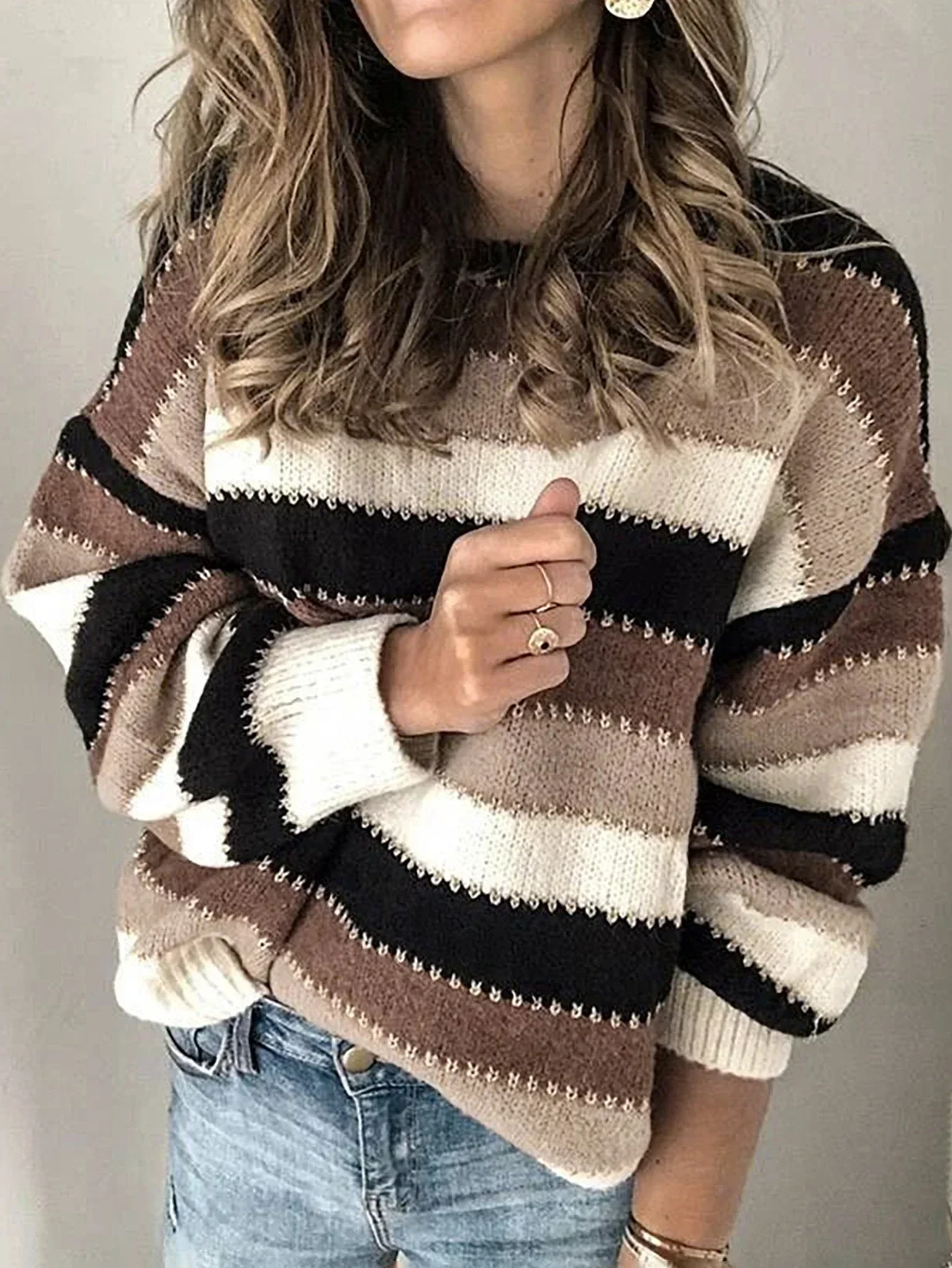 Eleganter Multicolor-Pullover für Damen - Image 5