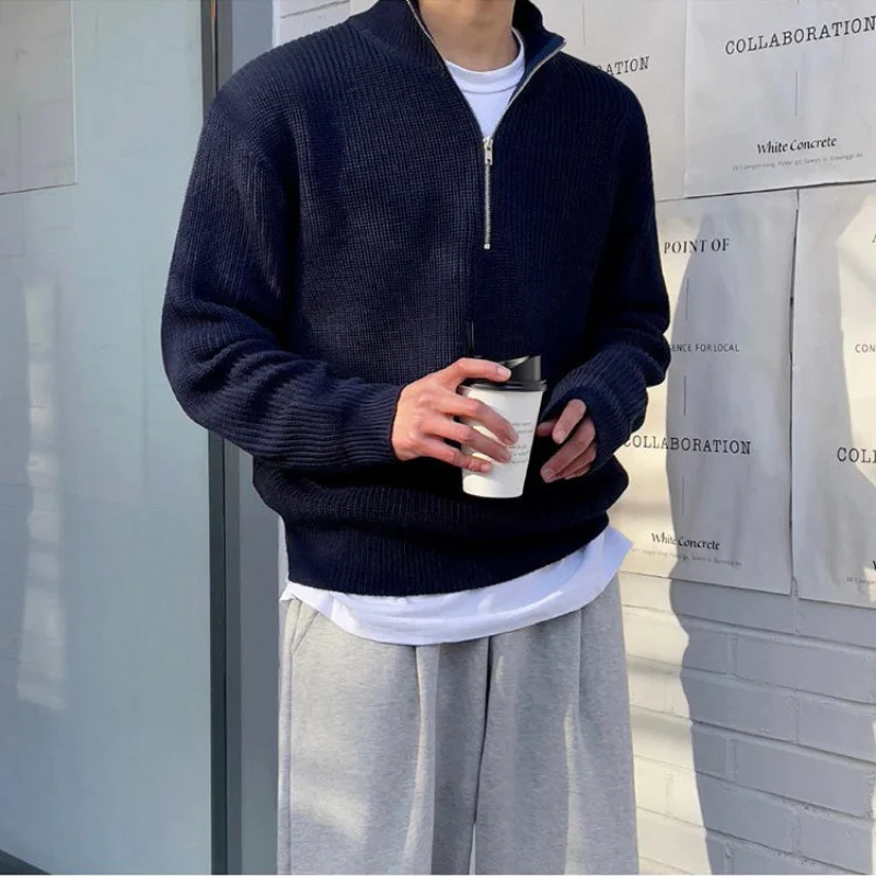 Eleganter Pullover mit halbem Reißverschluss für Herren | Warmer - Image 2