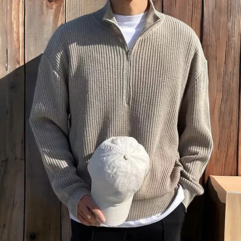 Eleganter Pullover mit halbem Reißverschluss für Herren | Warmer - Image 5