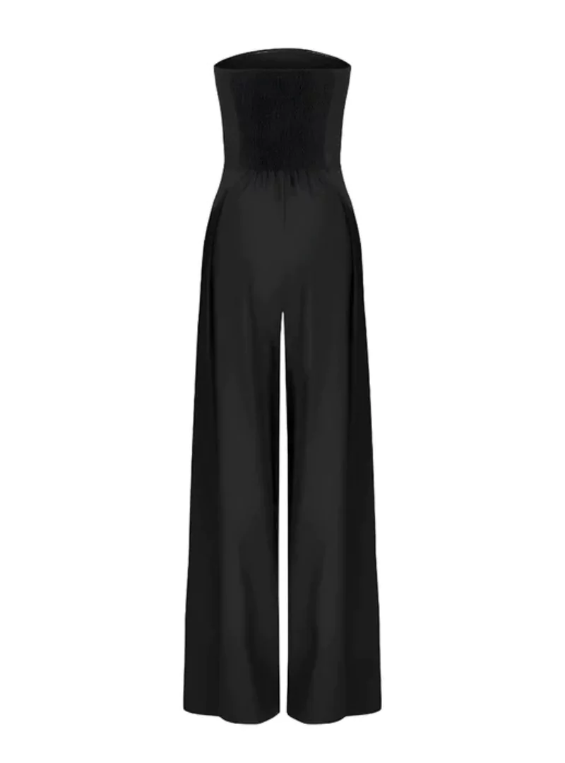 Eleganter trägerloser Jumpsuit für Damen – Weit geschnitten für den Sommer - Image 3