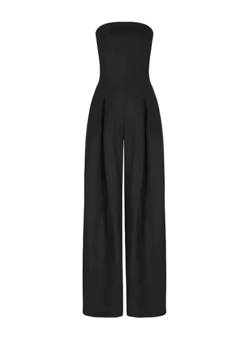 Eleganter trägerloser Jumpsuit für Damen – Weit geschnitten für den Sommer - Image 4