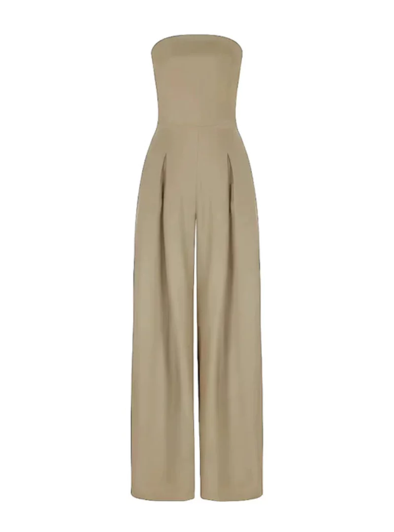 Eleganter trägerloser Jumpsuit für Damen – Weit geschnitten für den Sommer - Image 5