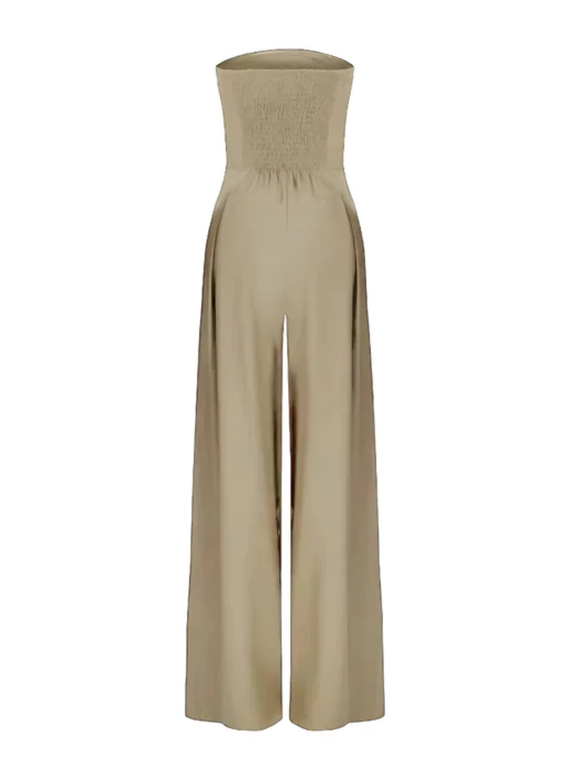 Eleganter trägerloser Jumpsuit für Damen – Weit geschnitten für den Sommer - Image 6
