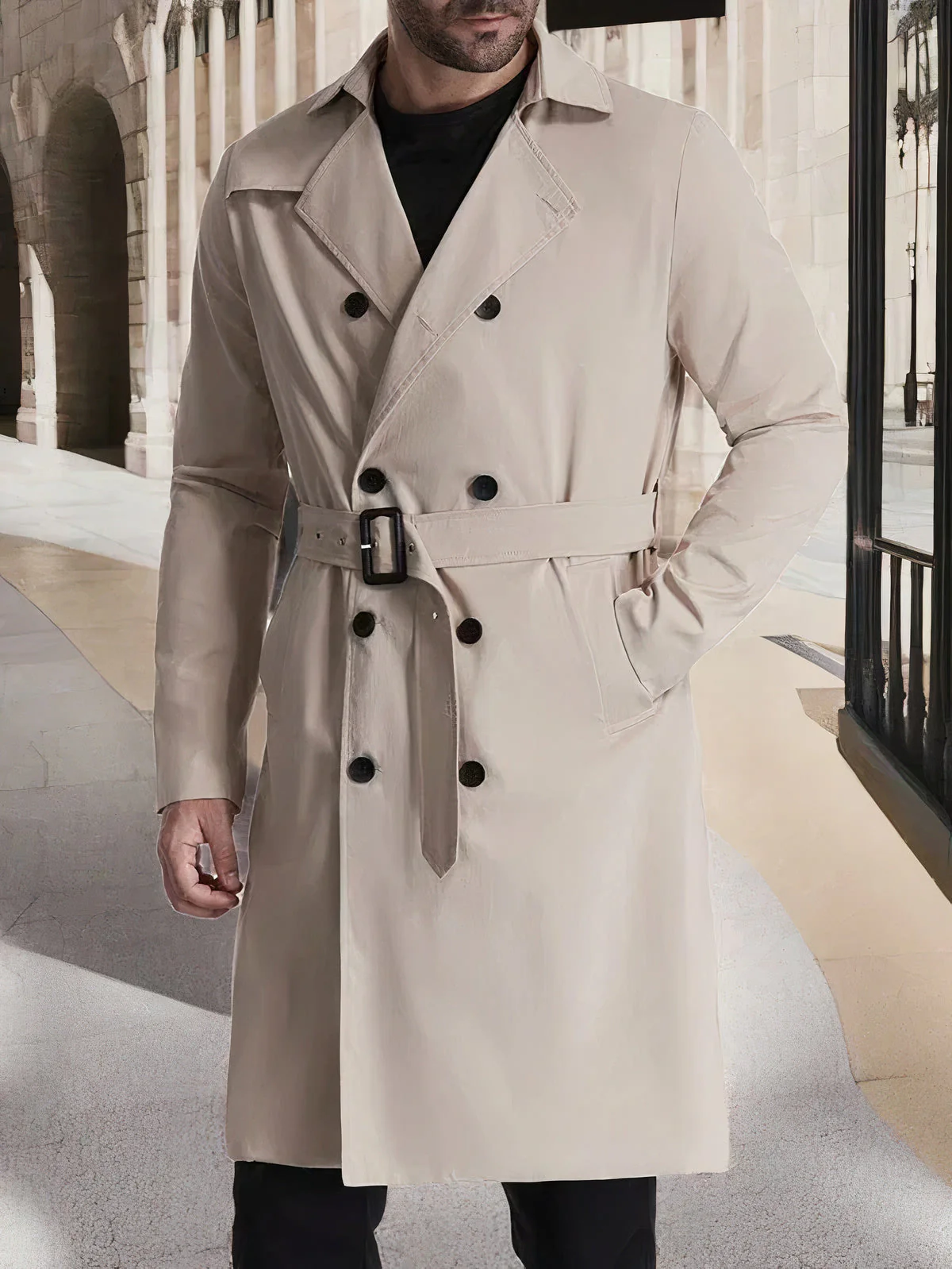 Eleganter Trenchcoat für Männer - Nicolas - Image 2