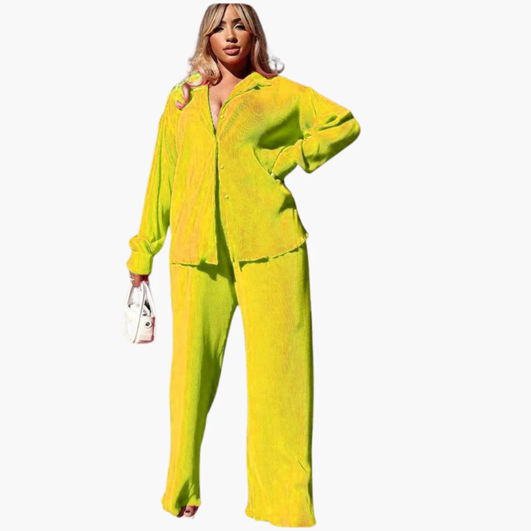 Eleganter Zweiteiler mit Plissee – Damen Sommer Outfit - Image 6