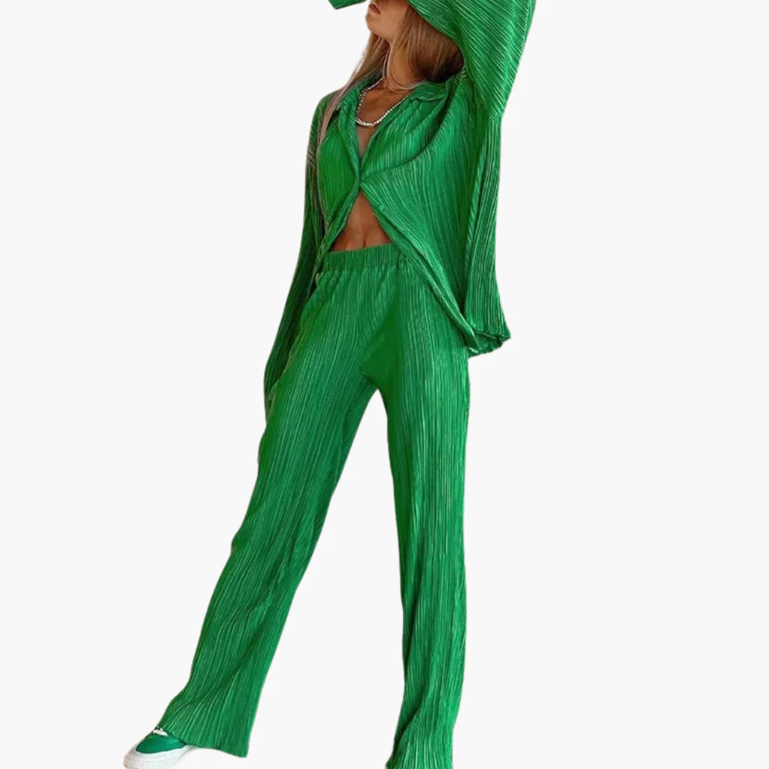 Eleganter Zweiteiler mit Plissee – Damen Sommer Outfit - Image 7
