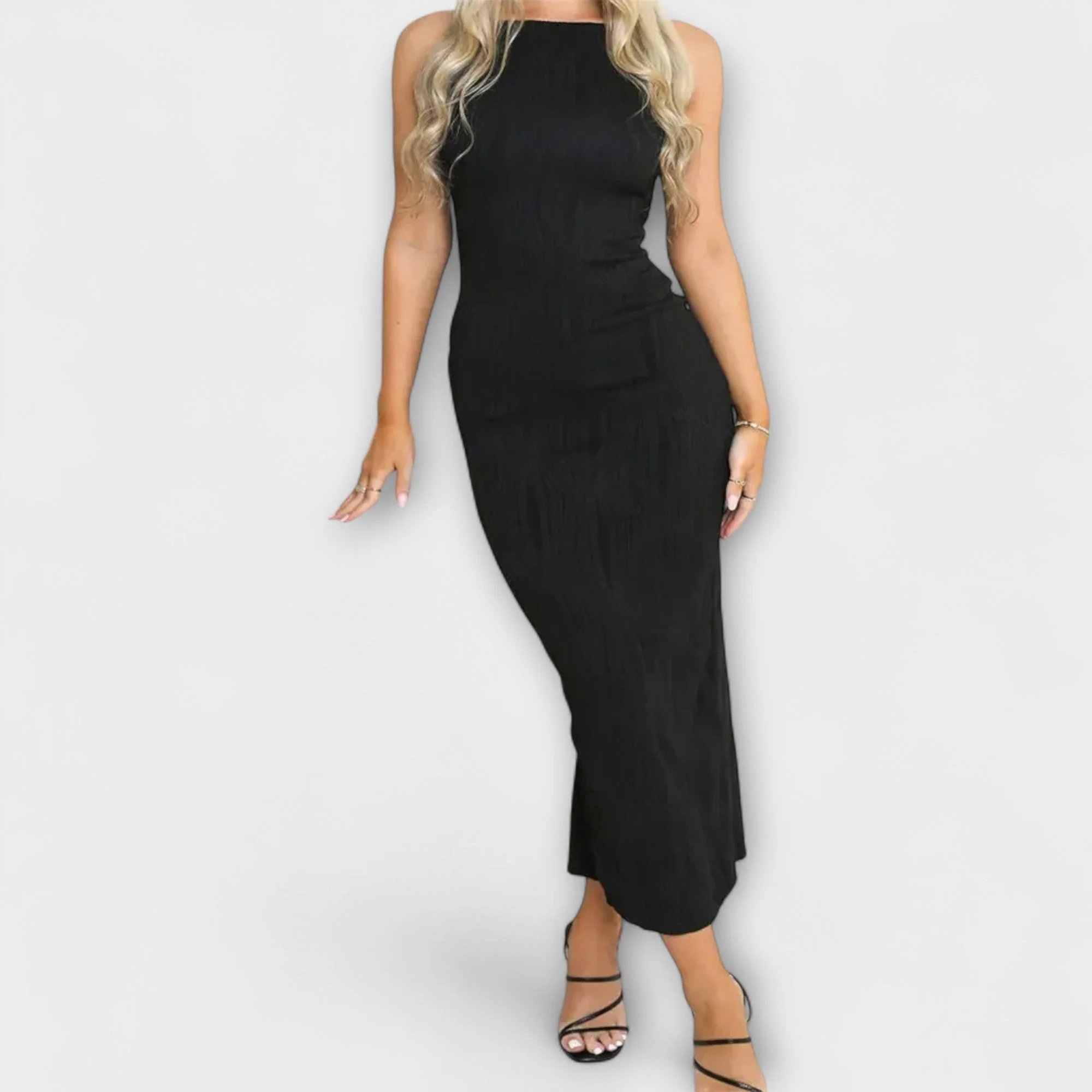 Elegantes ärmelloses Maxikleid mit Raffungen - Image 4