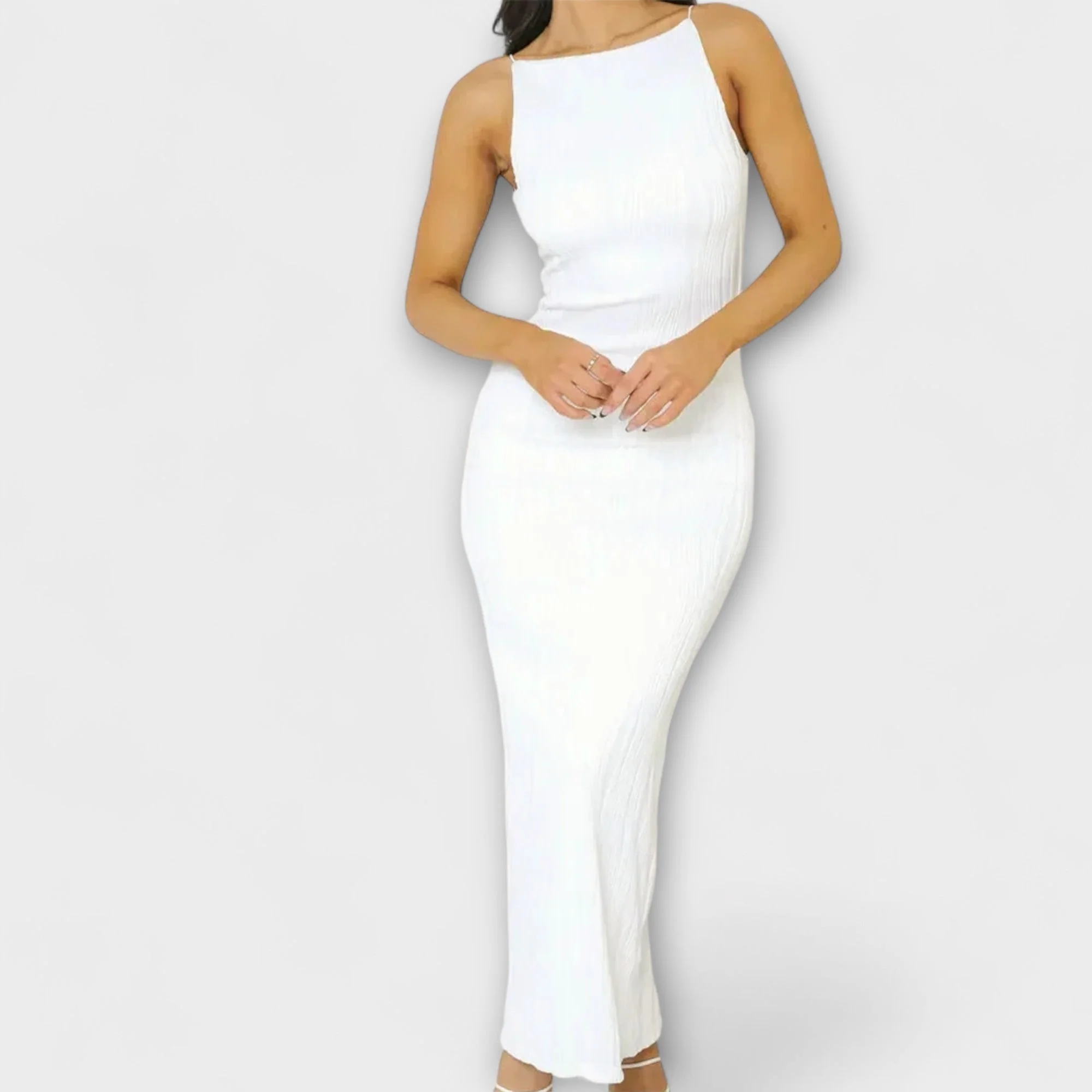 Elegantes ärmelloses Maxikleid mit Raffungen - Image 5