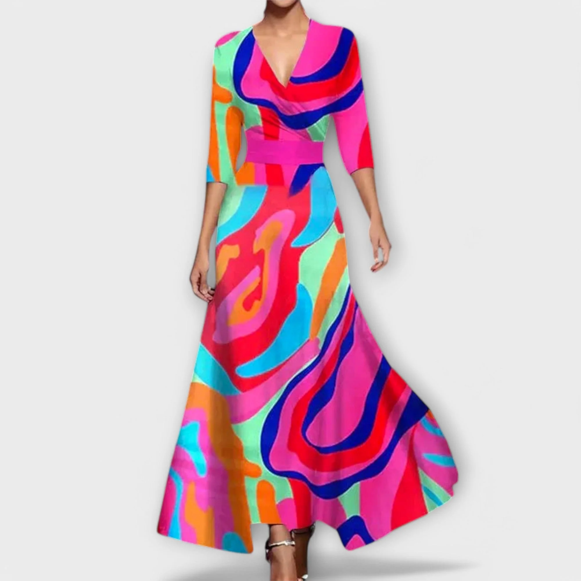 Elegantes Cocktail Damenkleid mit Designärmeln - Image 3