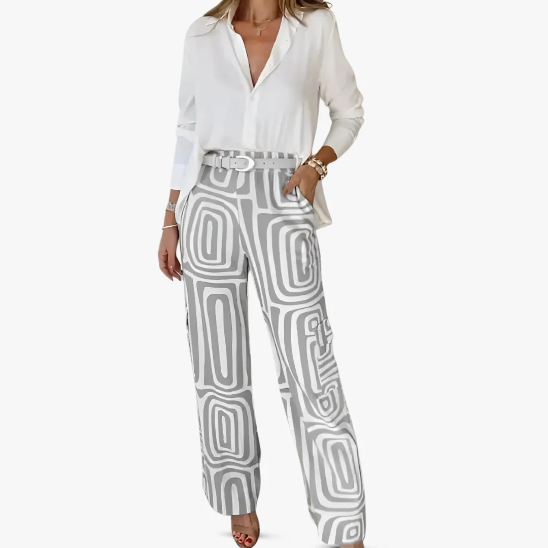 Elegantes Damen Hosenanzug Set aus Leinen - Image 5