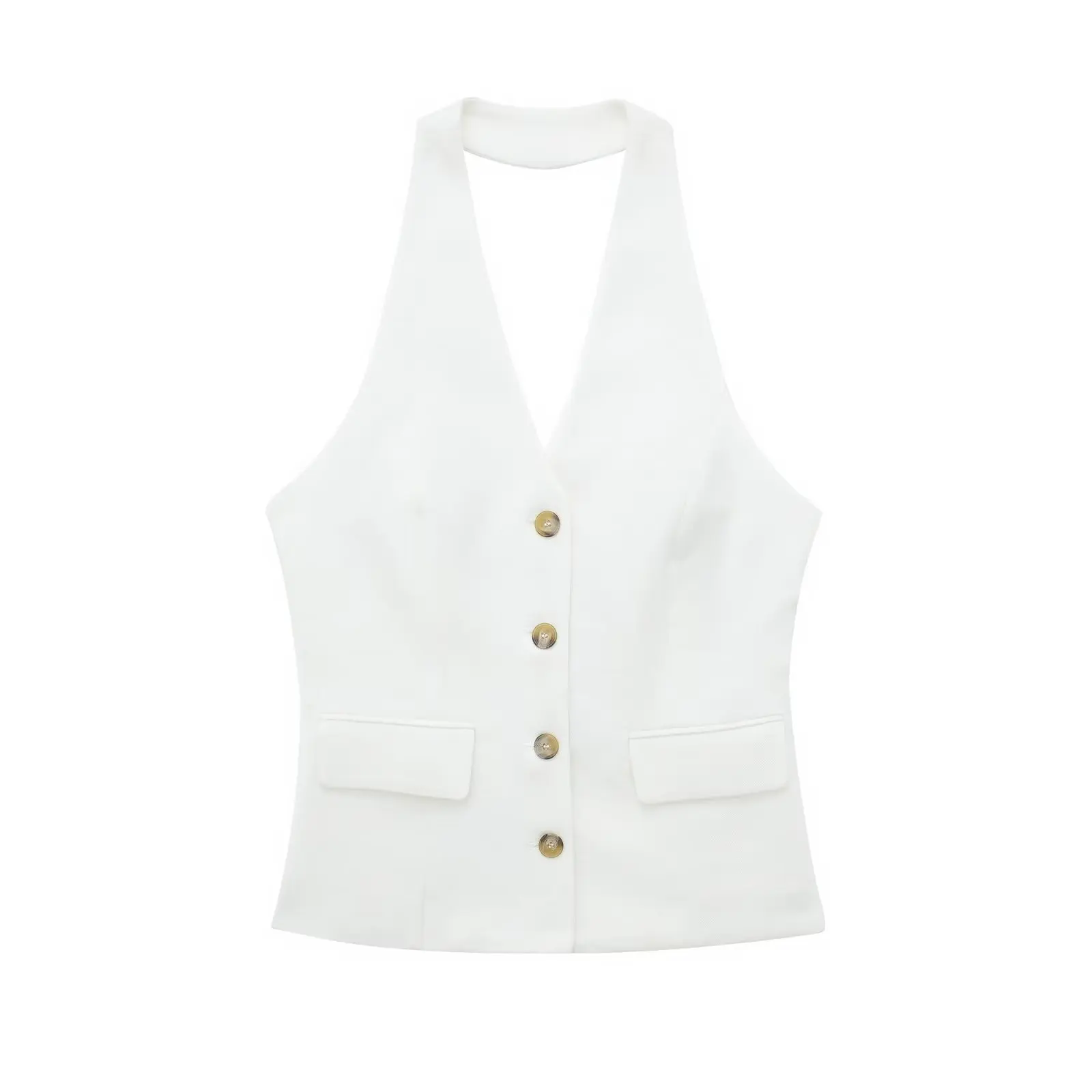 Elegantes Damen Neckholder Set Rückenfrei Slim-Fit Hose - Image 3