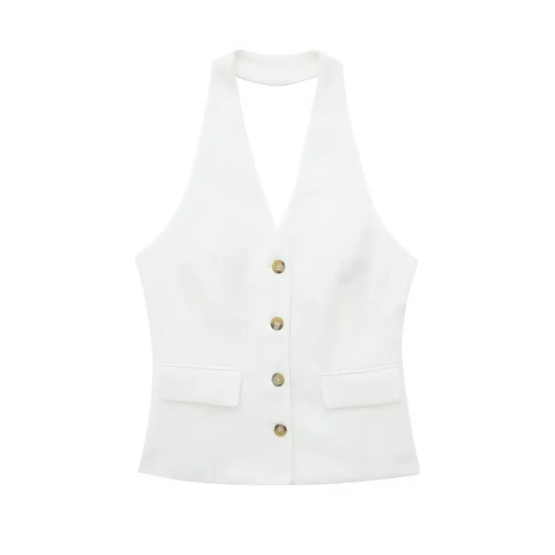 Elegantes Damen Neckholder Set Rückenfrei Slim-Fit Hose - Image 8