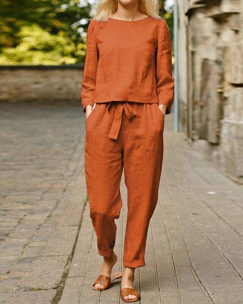 Elegantes Damen-Oberteil und Hosen-Set | Zweiteiler - Image 2