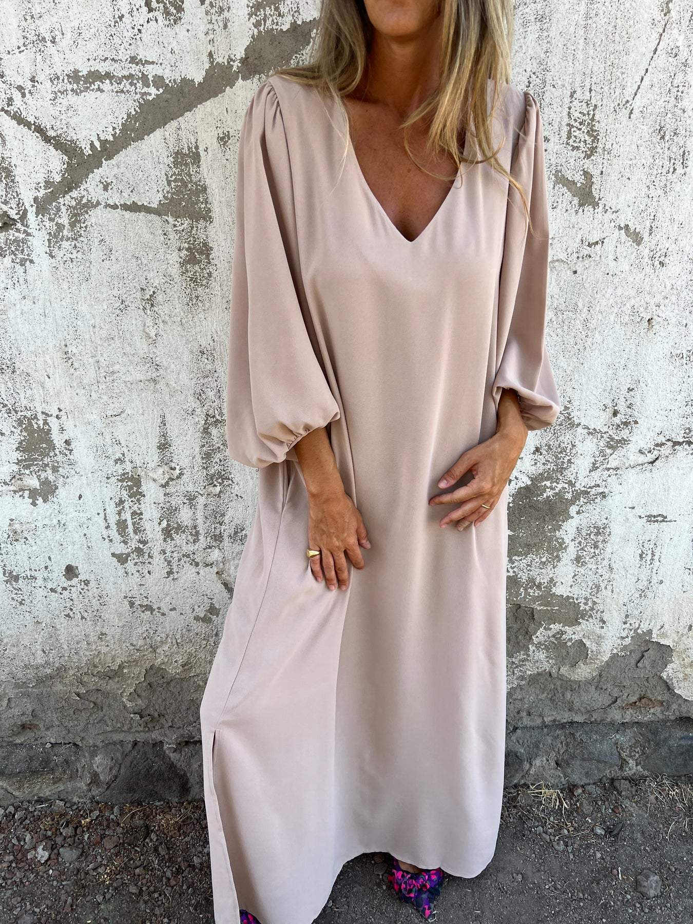 Elegantes Damen V-Ausschnitt Maxikleid - Image 12