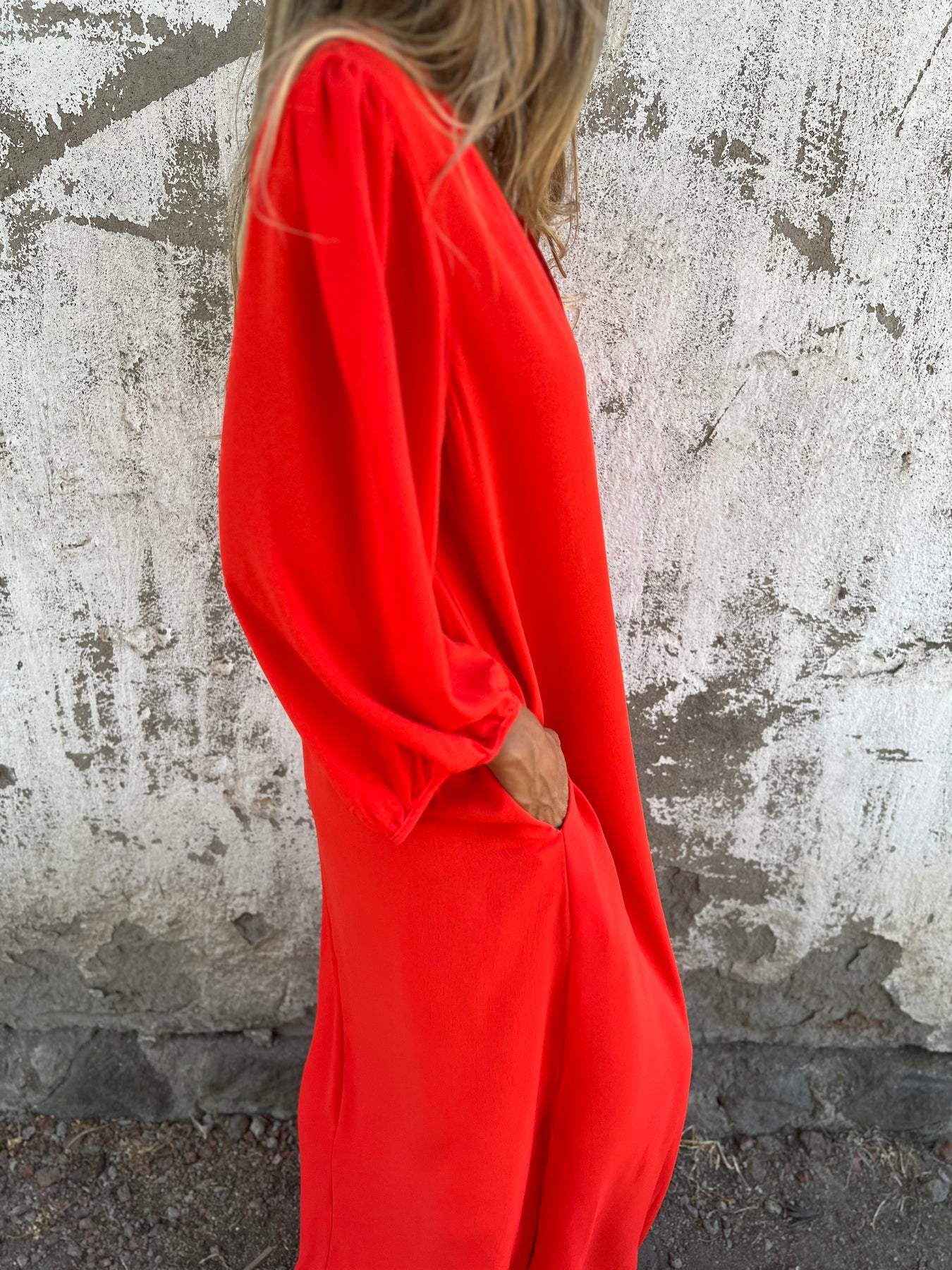 Elegantes Damen V-Ausschnitt Maxikleid - Image 3