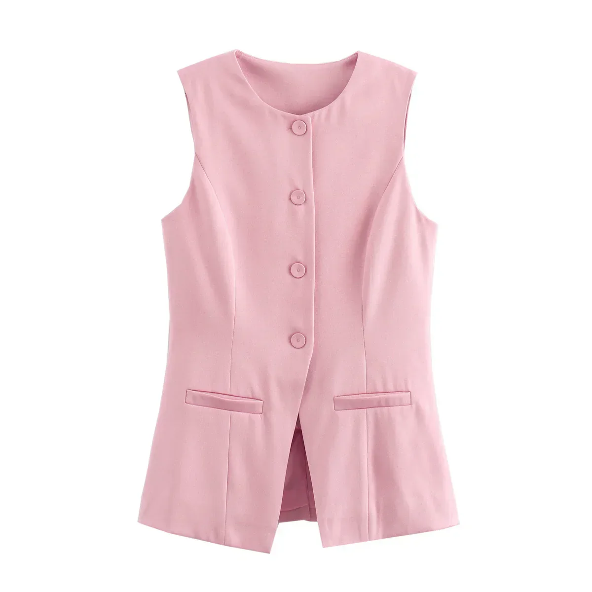 Elegantes Damen Zweiteiler-Set Vintage Kurzarm Knopfleiste - Image 4